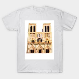 Watercolor - Notre Dame de Paris T-Shirt